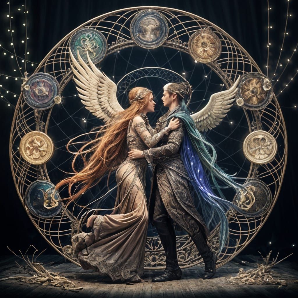 Mystical Fire Dancers in Vibrant Colors