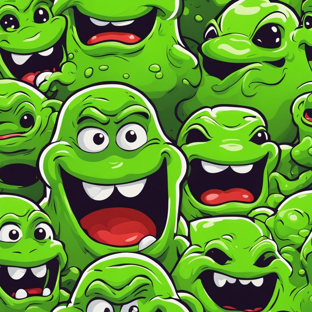 Mischievous Slimer from Ghostbusters Cartoon