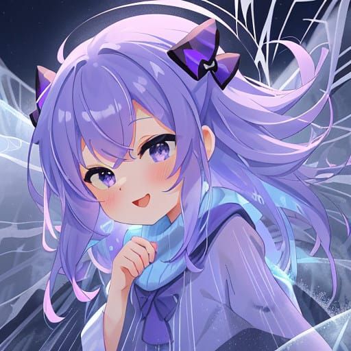 Ethereal Blurple Dreamscape in Fractal Waves