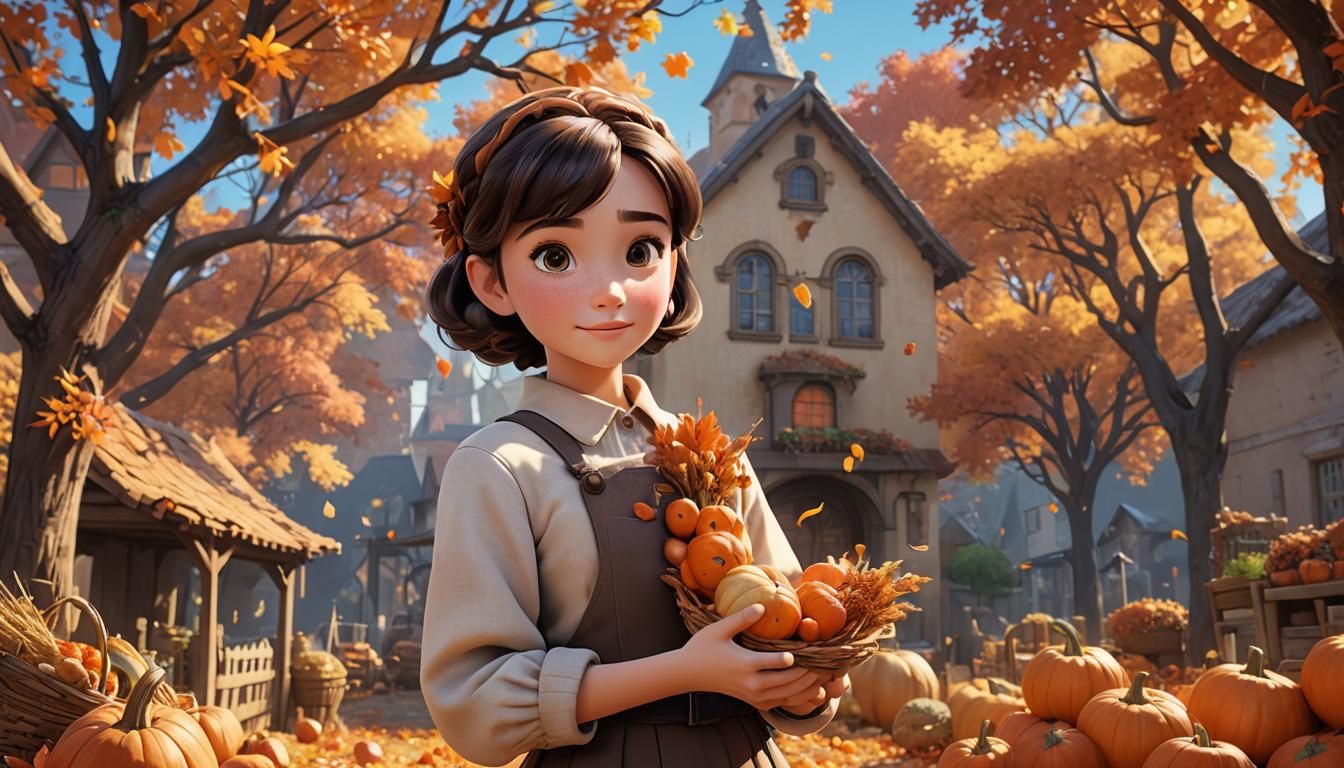 Anime Style Autumn Harvest Celebration
