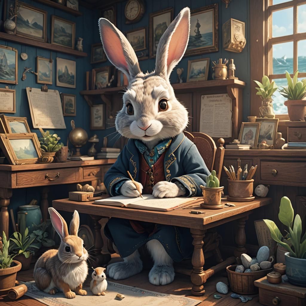 Cozy Seaside Home with Grandmother and Rabbit