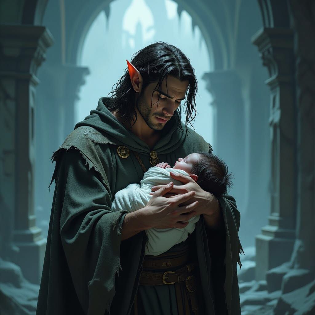 Elven Father's Plea in Grim Fortress