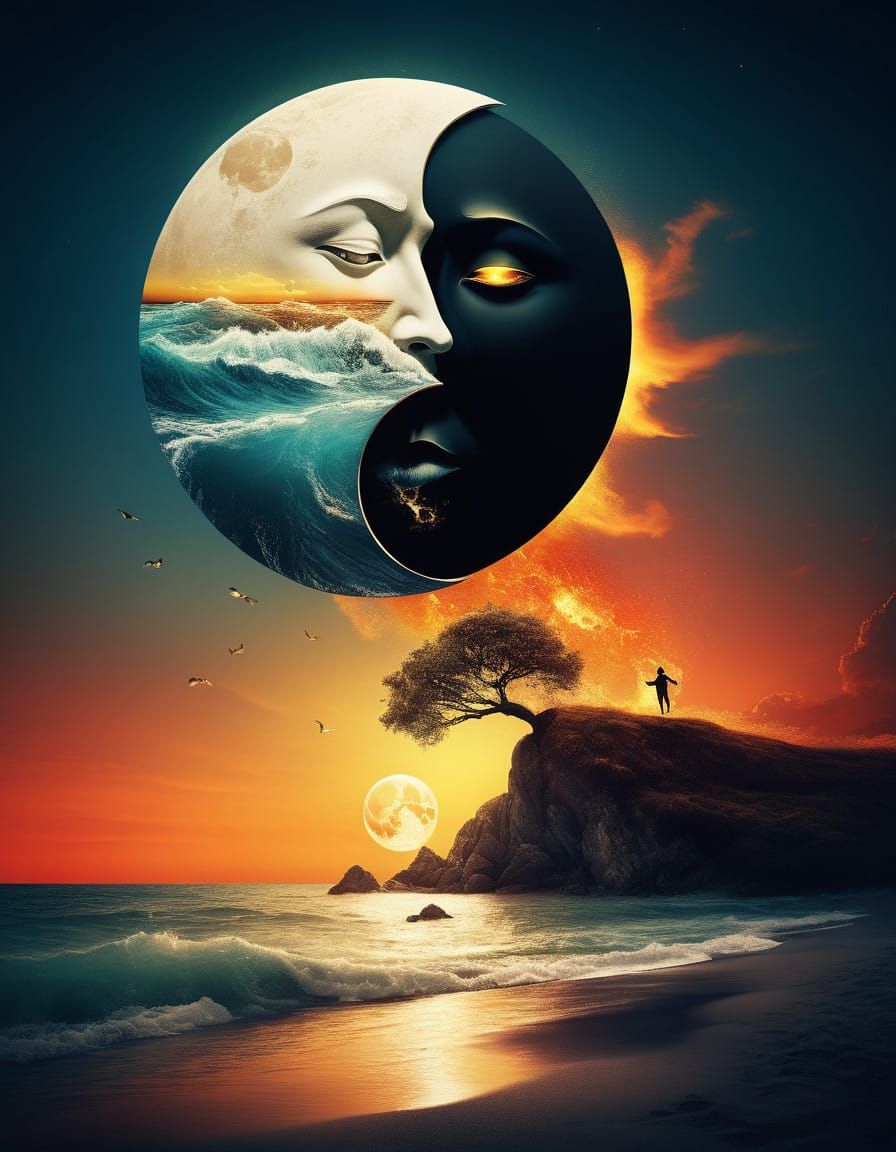 Ethereal Balance of Light and Shadow