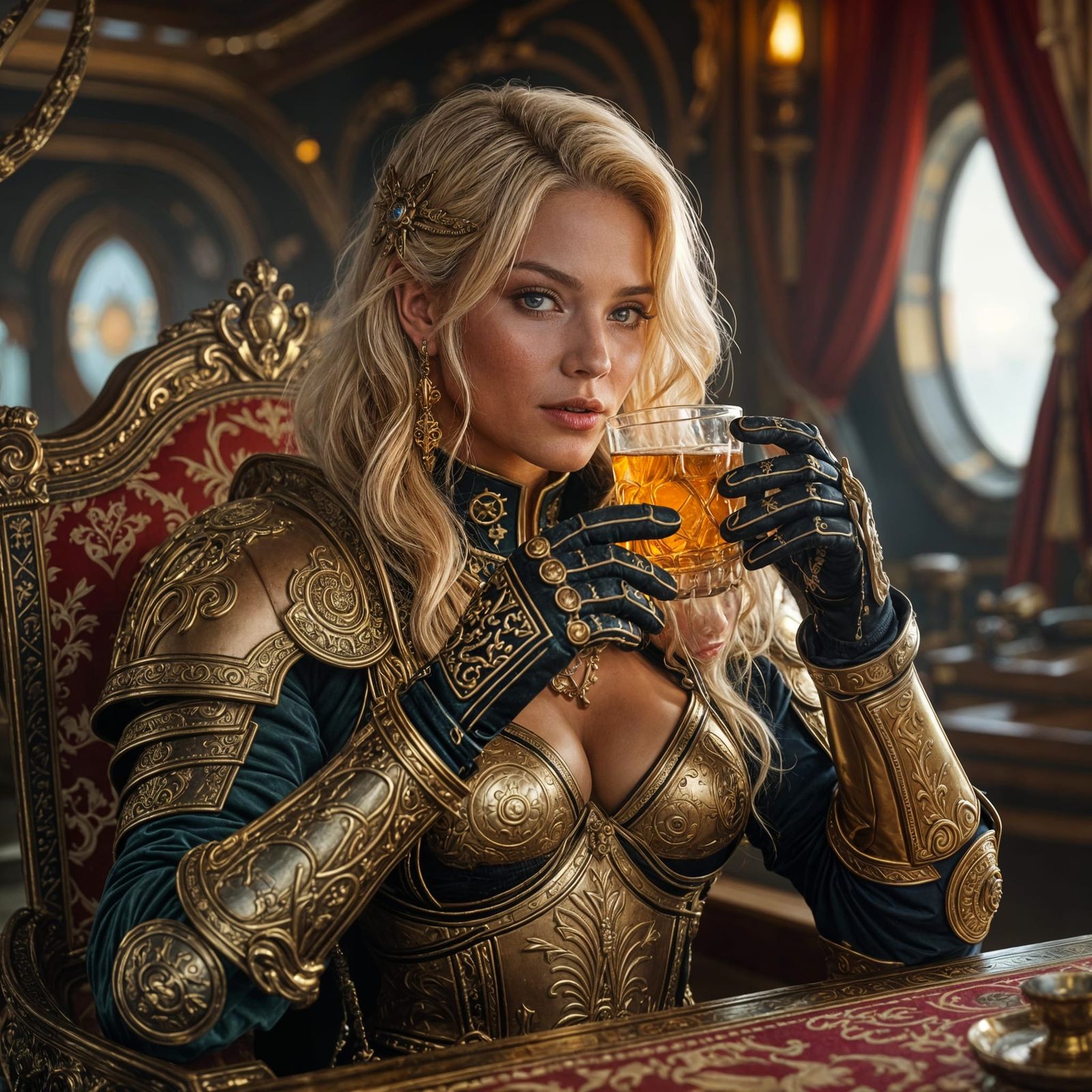 Space Pirate Captain in Rococowave Style