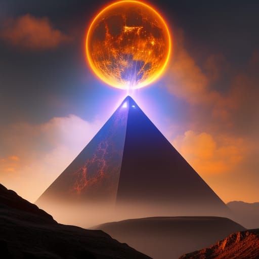 Mystical Pyramid Relays Earth Energy: Graffiti Art