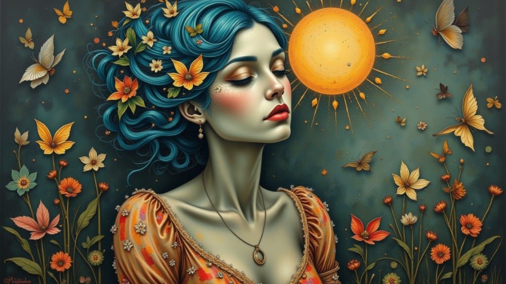 Whimsical Woman Portrait