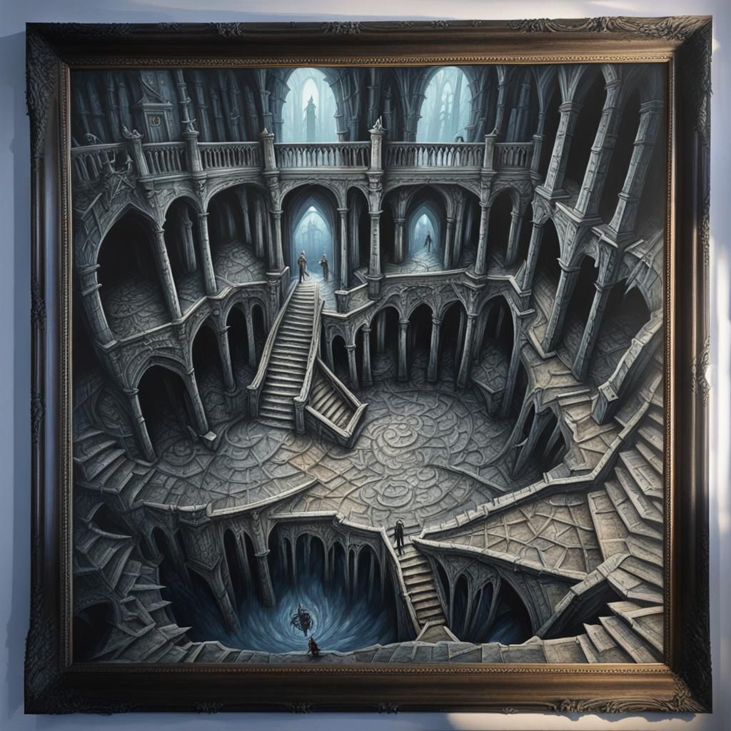 Dol Guldur Interior: A Horror Art Illustration