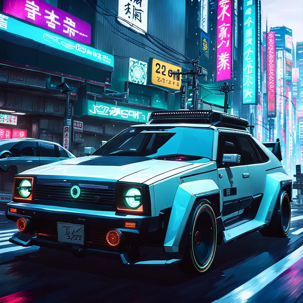 Futuristic Cyberpunk Car