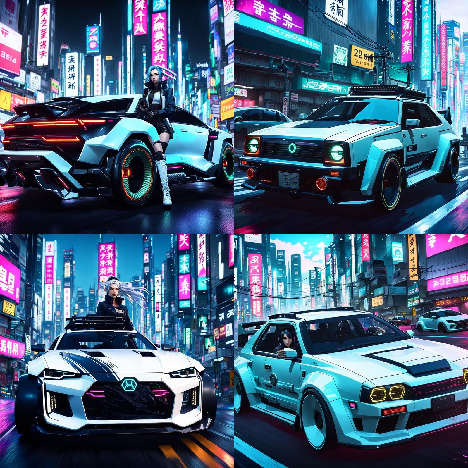 Futuristic Cyberpunk Car