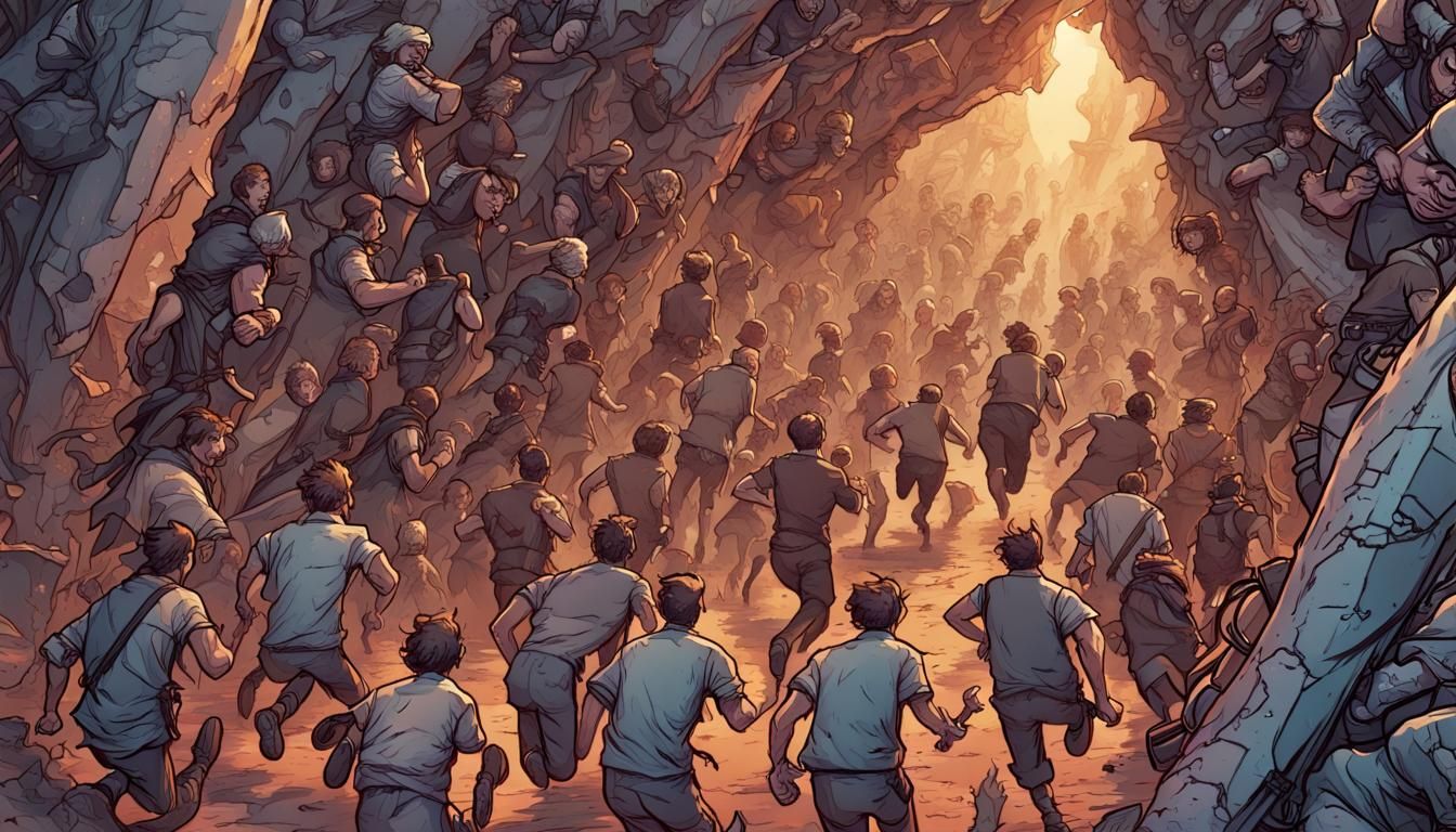 Gaming PC Interior Explored by Tiny People: Comic Art