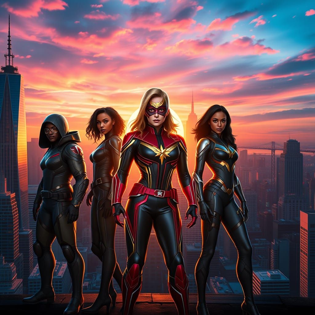 Captain Marvel Leads Young Blood in Futuristic Manhattan