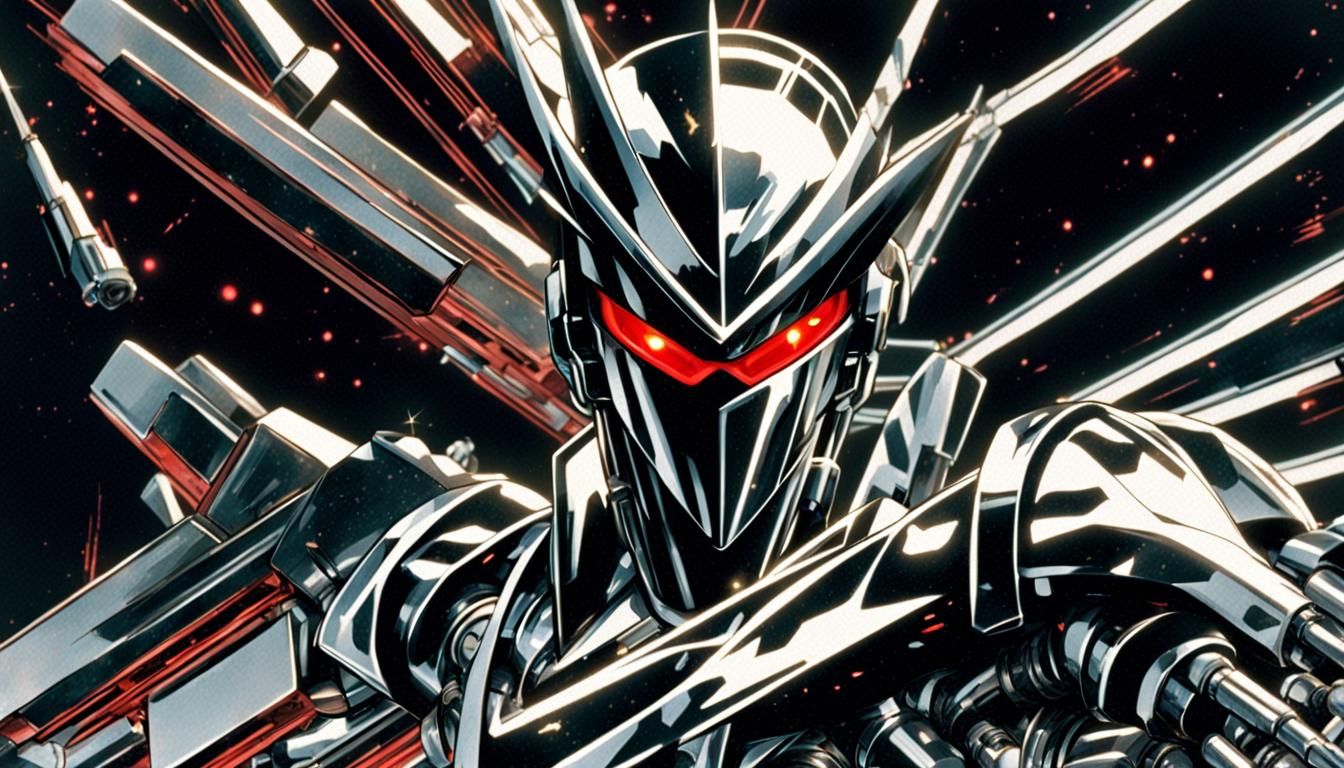 Metal Skin Mecha Figure in Sorayama Style