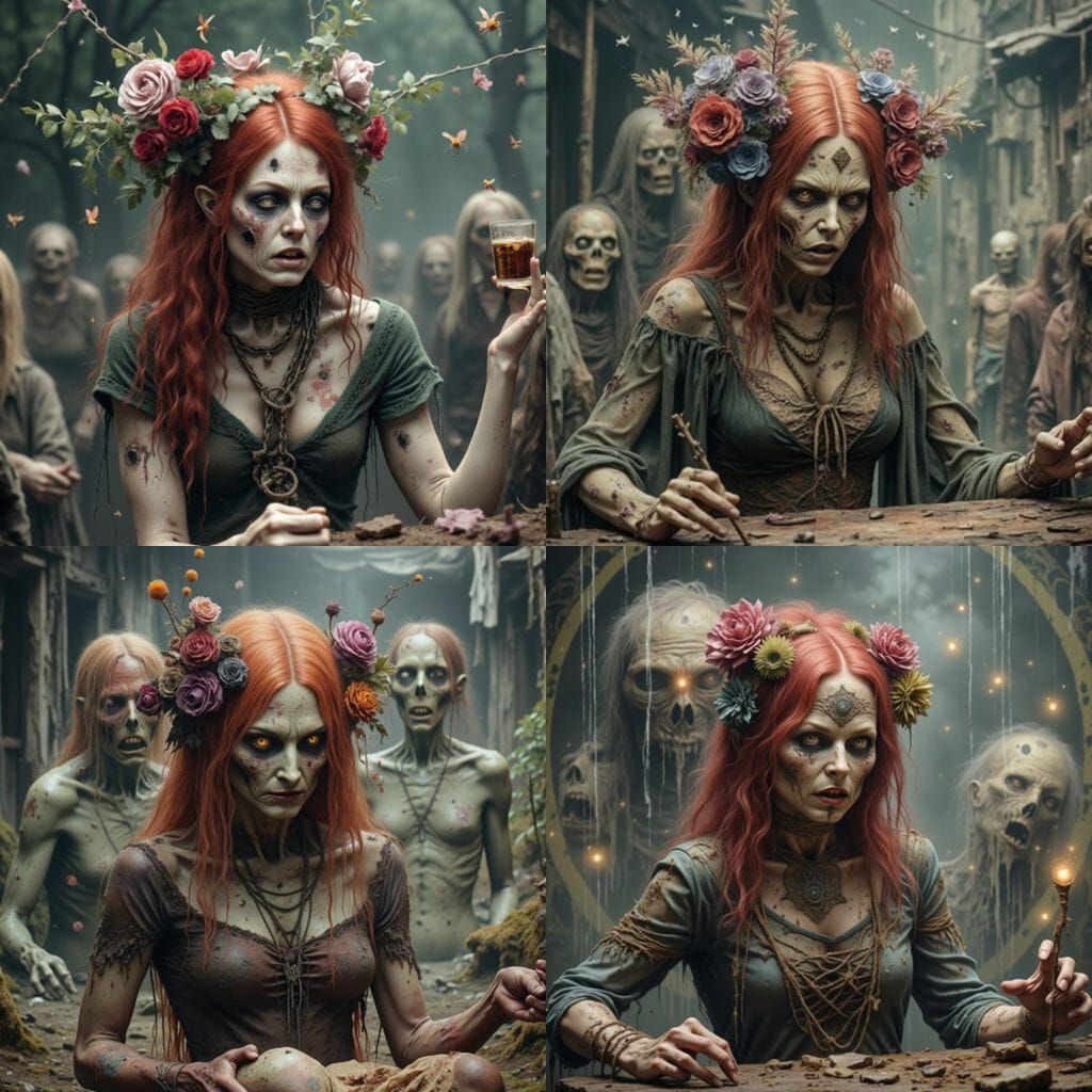 Lilith as Gypsy Fortune Teller, Digital Art