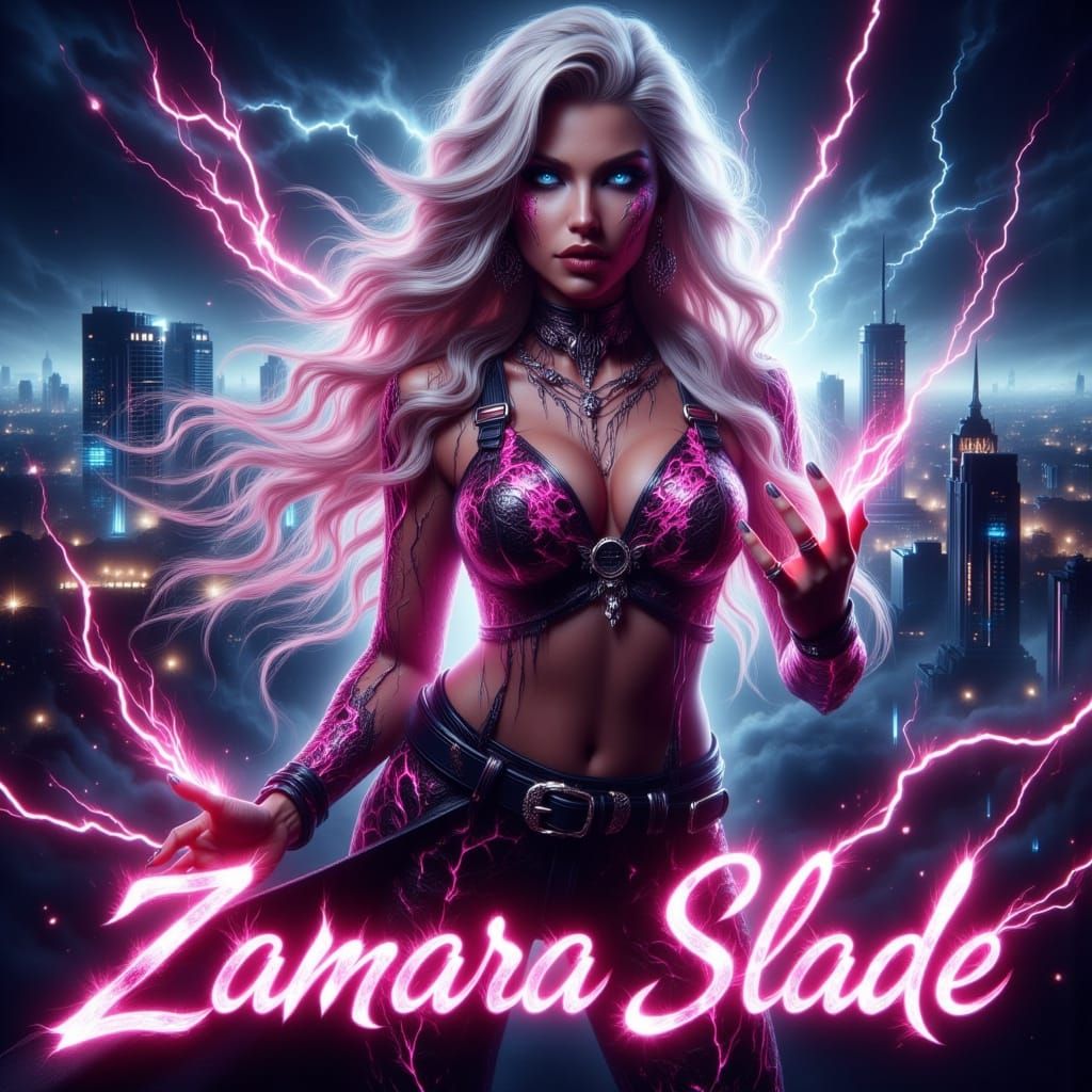 High-Femme Sorceress in Neon Hollywood