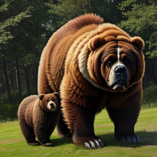 Giant Saint Bernard Dog, Bear Size