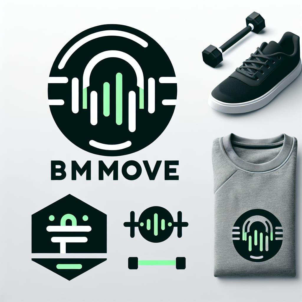 Minimalist BPMOVE Logo: Fashion, Music & Fitness