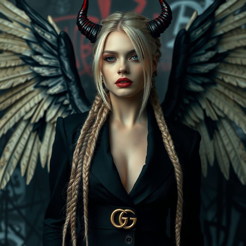 Emocore setting 
Stunning temptress with luscious blonde bra...