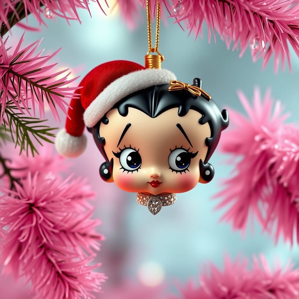 Whimsical Christmas Ornament in Thomas Kinkade Style