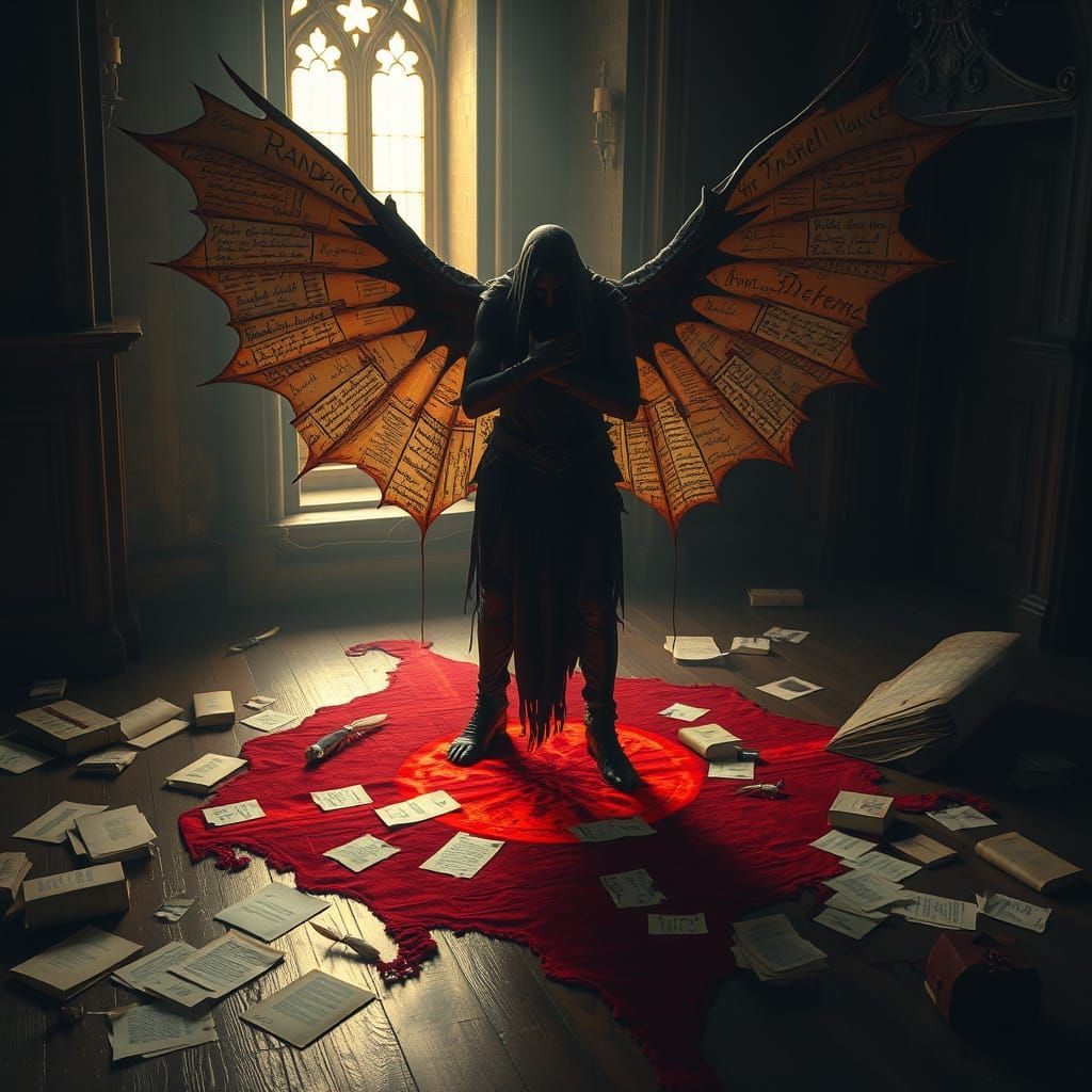 Tormented Creator in Cyberpunk Aesthetic