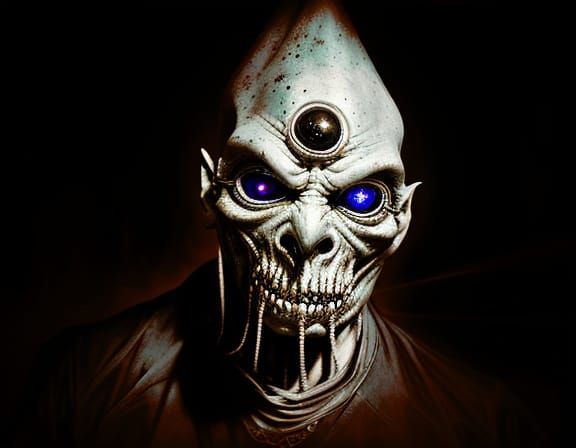 A Sinister, Three-Eyed Creature Emerges from Darkness in Hyp...