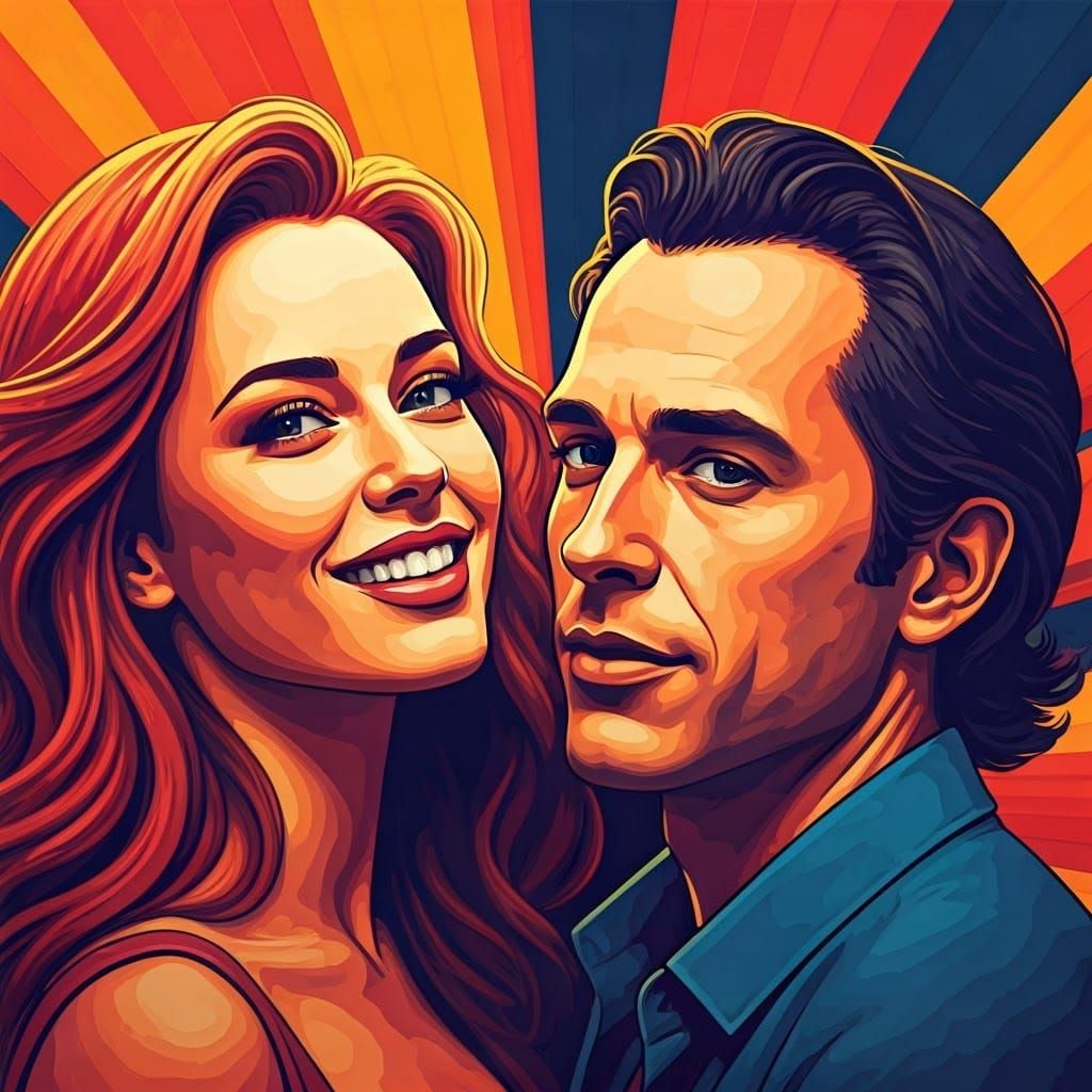 Vibrant Pop Art Explosion of Joyful People