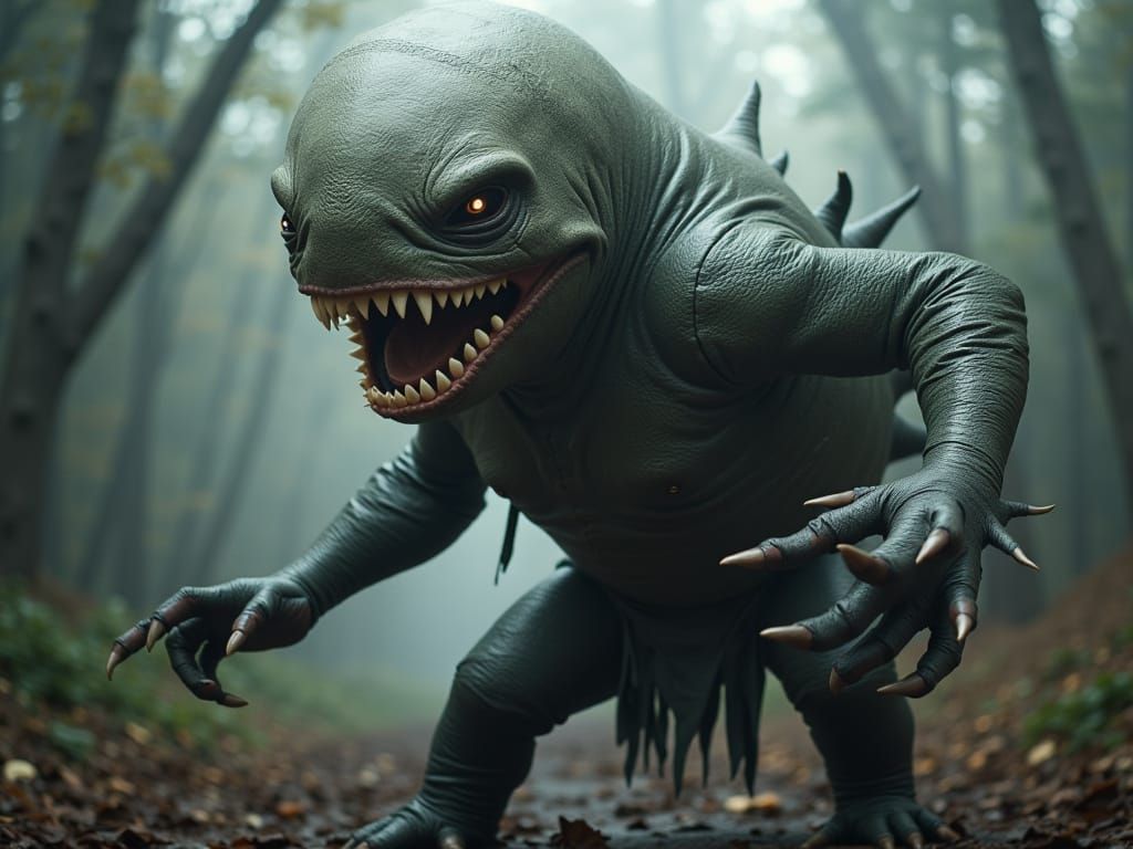 Hyperrealistic Zombie with Teddy Bear