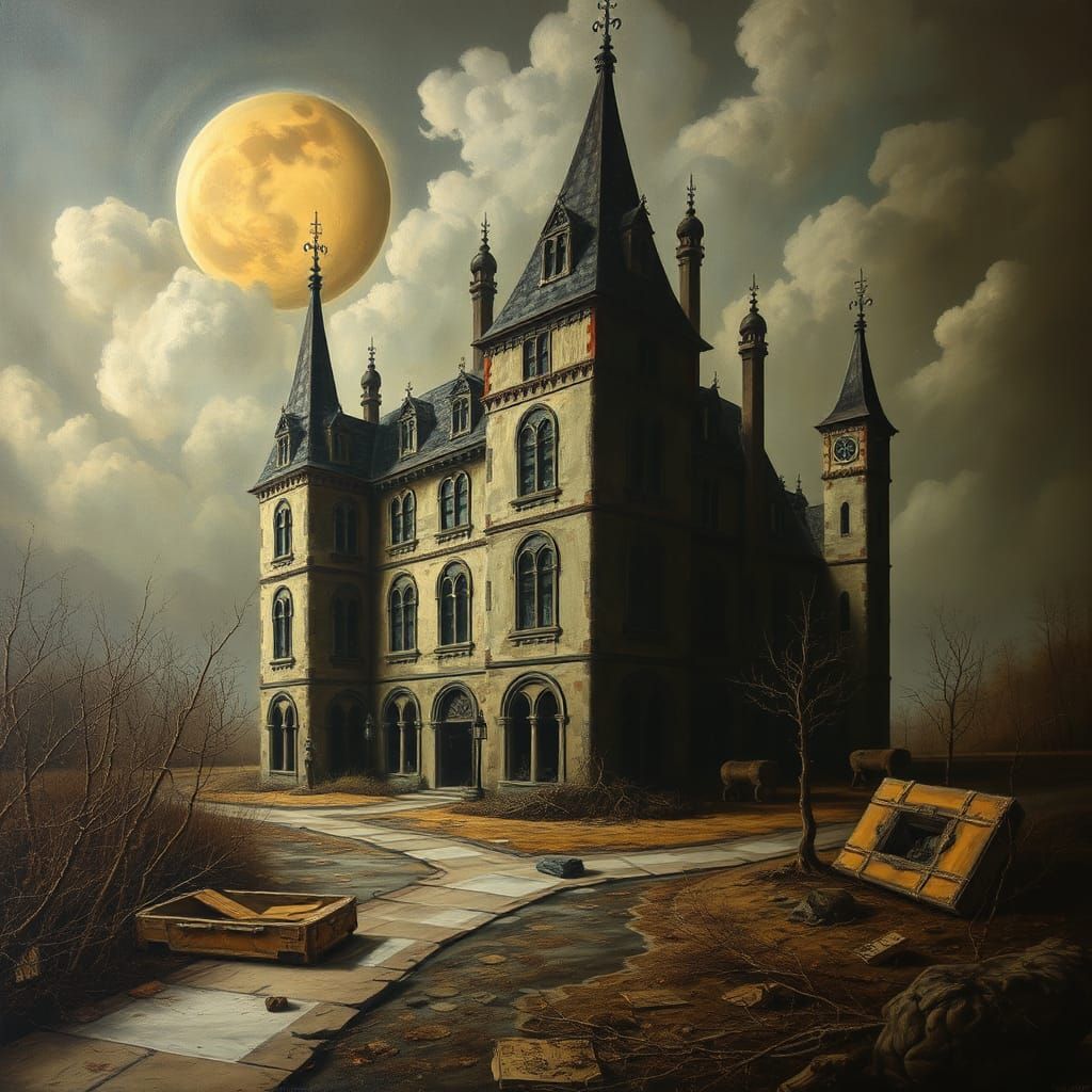 Surreal Forgotten Buildings in Gothic Romanticism Style
