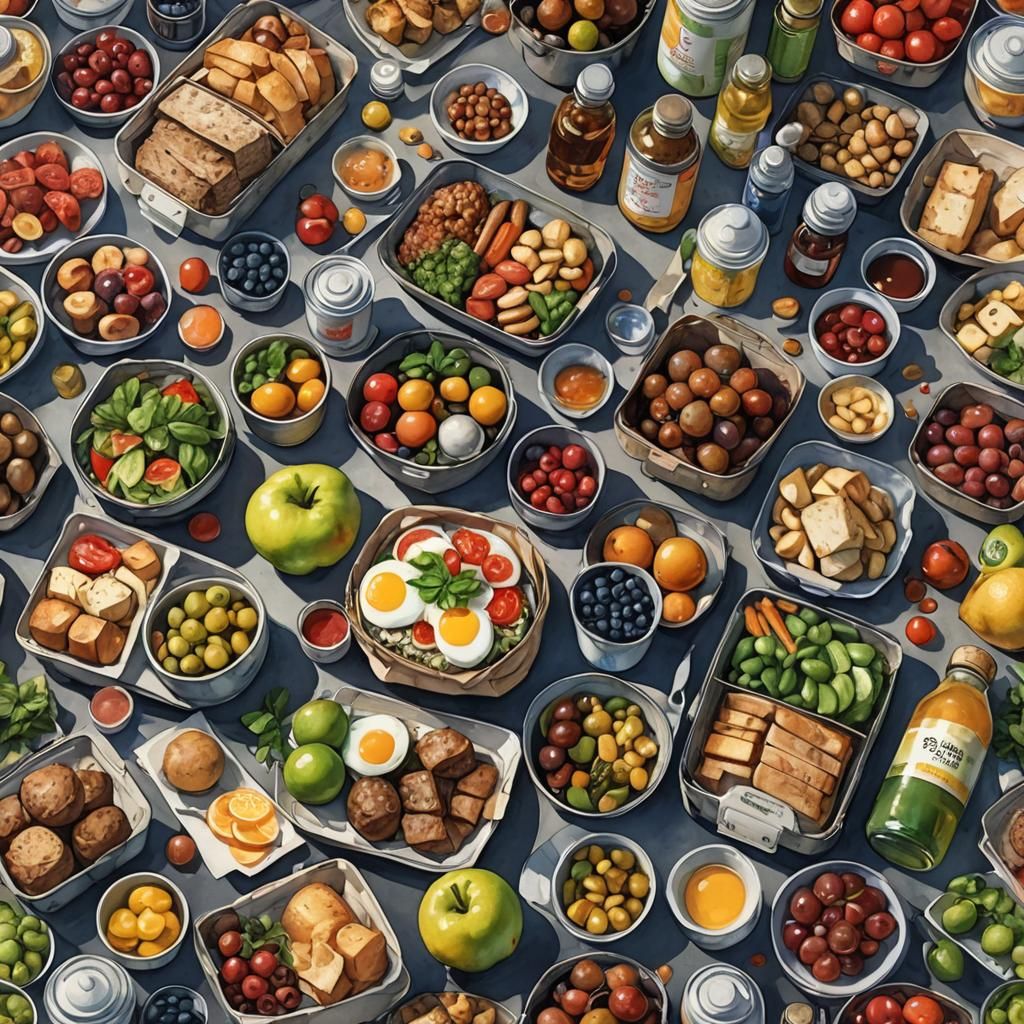 Food Package at Dawn: Watercolor Concept Art