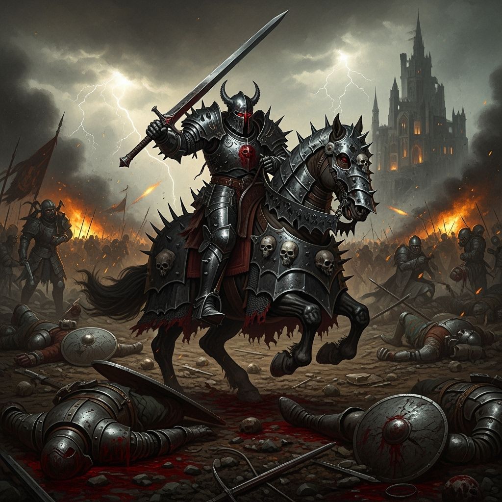 Grimdark Scene in Historical Painting Style