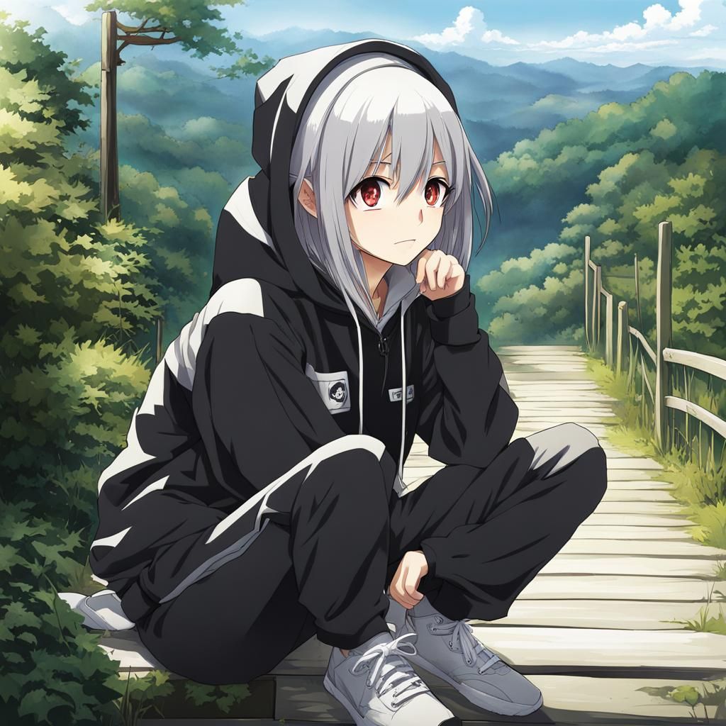 Anime Style Portrait of a Woman with Hazel Eyes