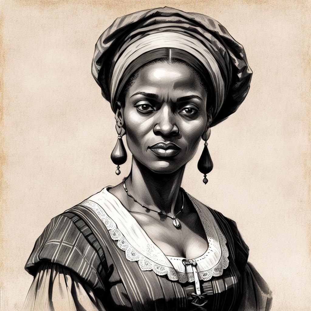 Pencil Sketch of a Black Woman in Germany