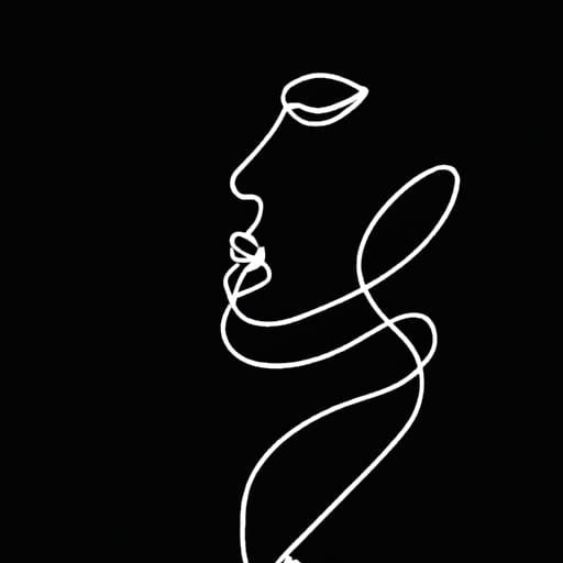 Minimalist Woman Silhouette in Picasso Style