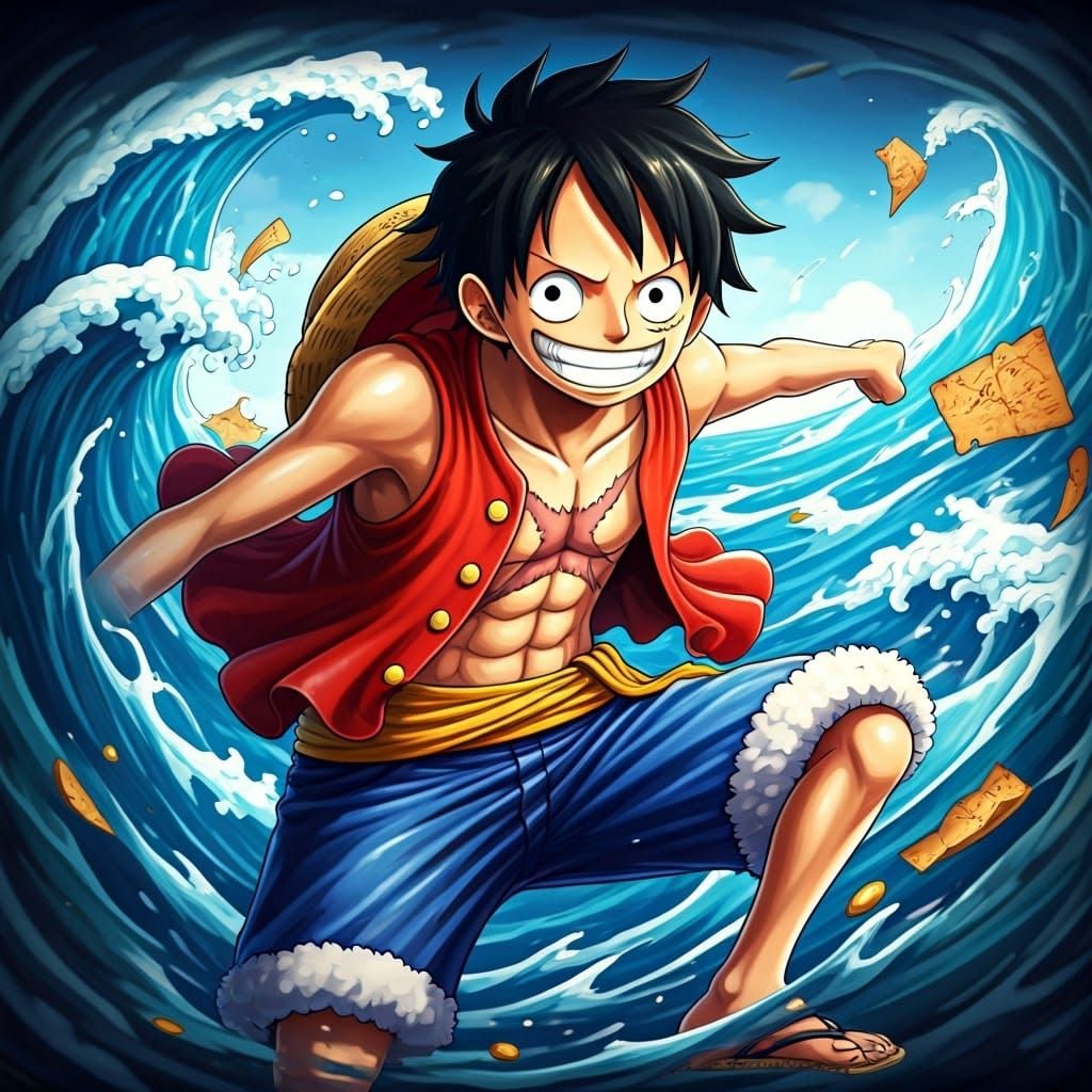 Monkey D. Luffy Comic Book Illustration