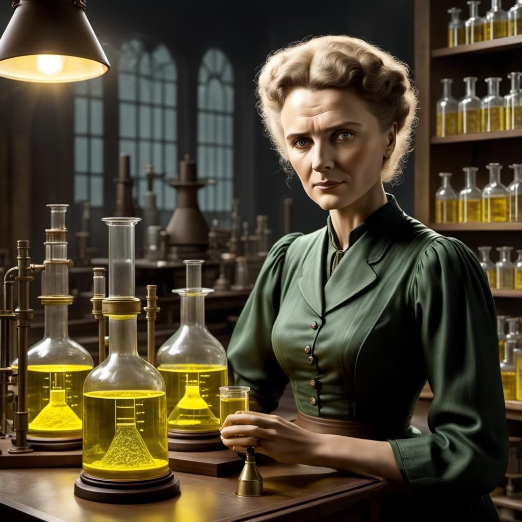 Marie Curie in Her Radioactive Laboratory