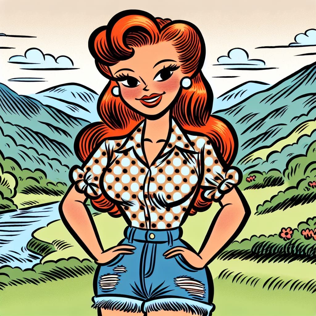 Cartoon Illustration of Daisy in Appalachia