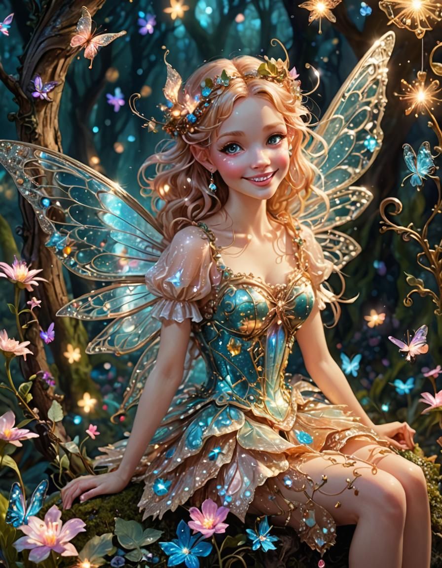 Smiling Fairy in Sparklecore Wonderland