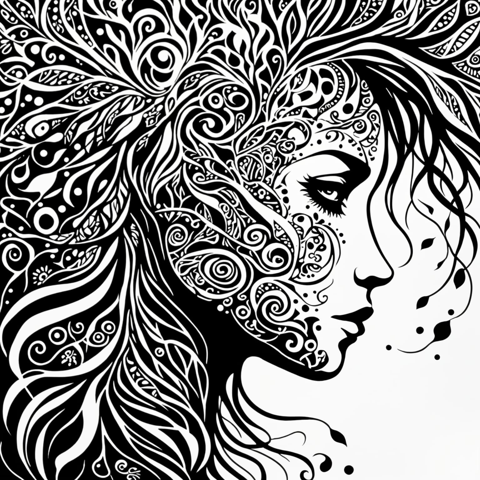Intricate Bohemian Zentangle Pattern Art