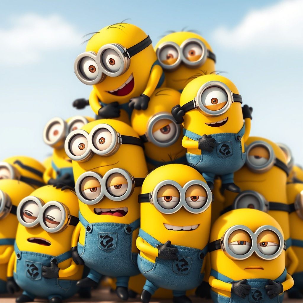 Playful Minions Pileup: A Cartoonish Dreamworld