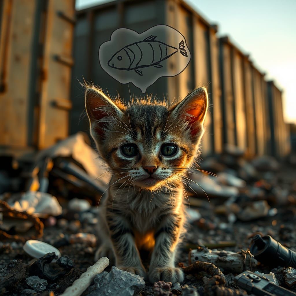 The story of a hungry kitten