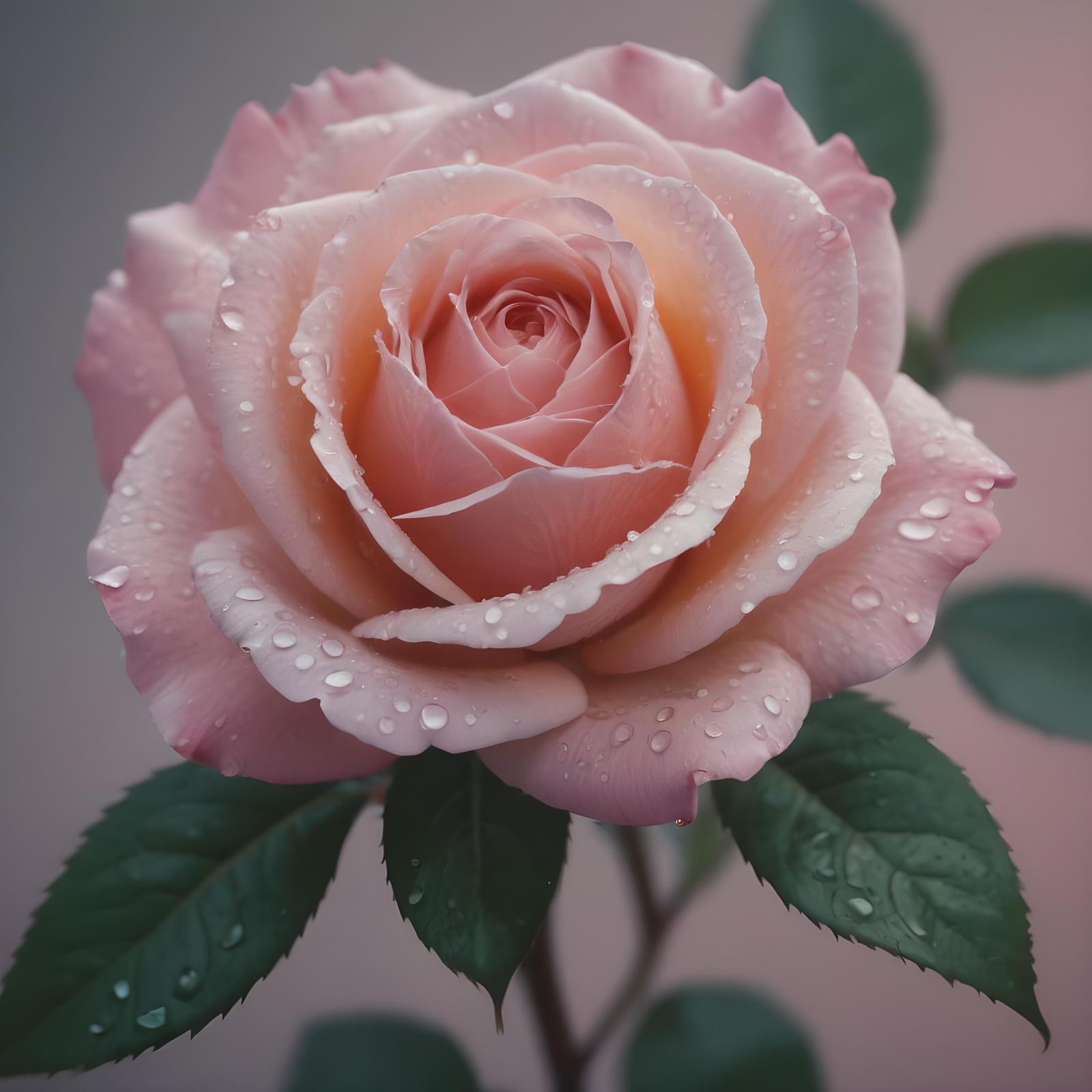 Dreamlike Pink Rose in Bloom: Cinematic Quality