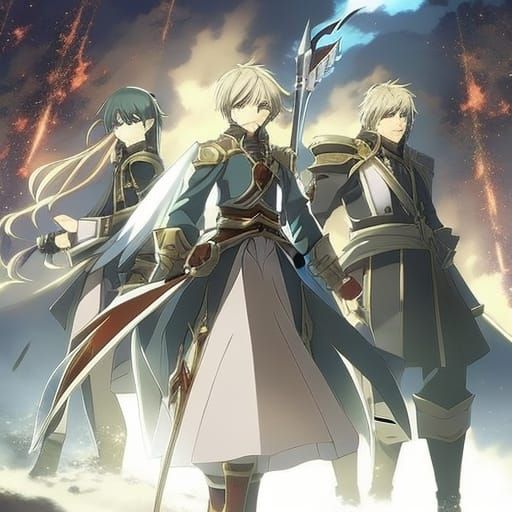 Wizards and Warlocks at War: Anime Style Illustration