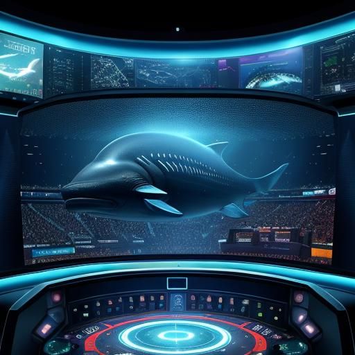 Futuristic Whale Hologram Machine Concept