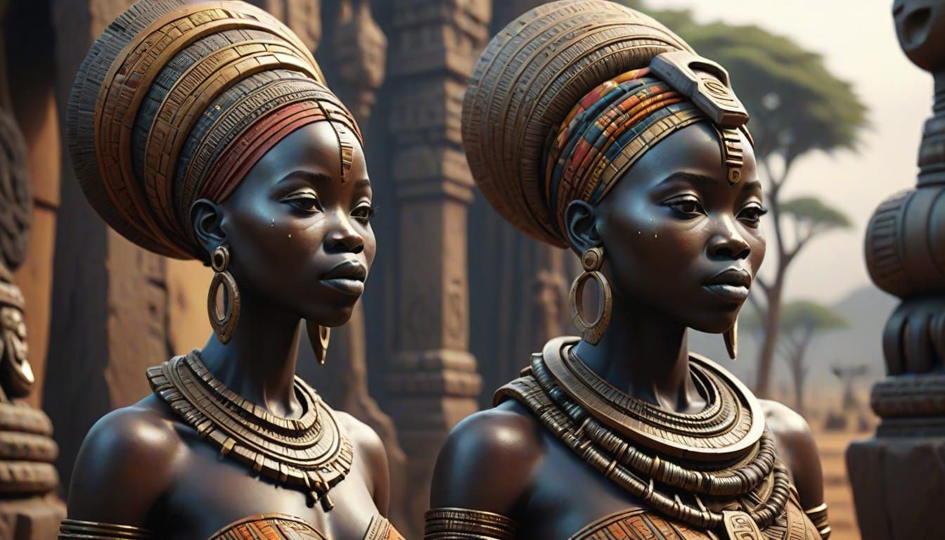 Dramatic African Sculptures in Hyperreal Style