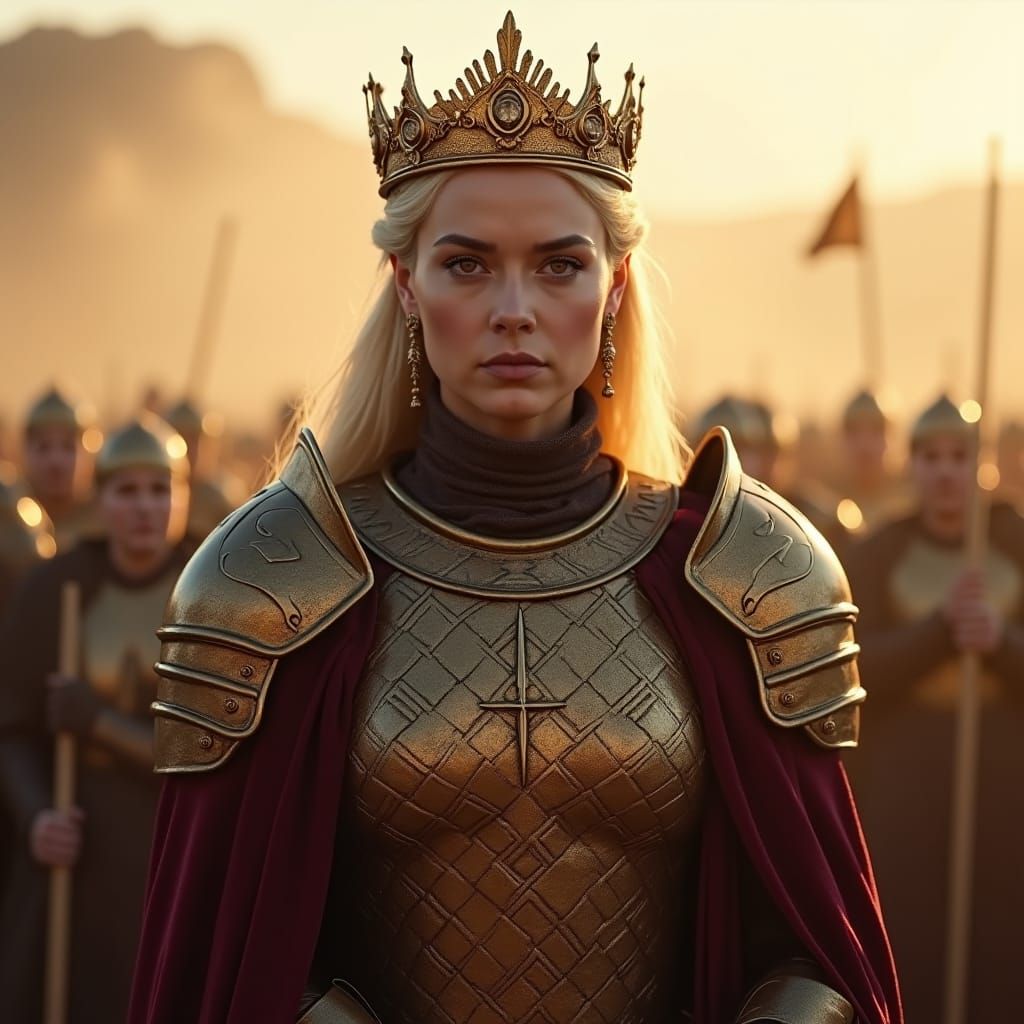 Cersei Lannister in Ornate Battle Armour
