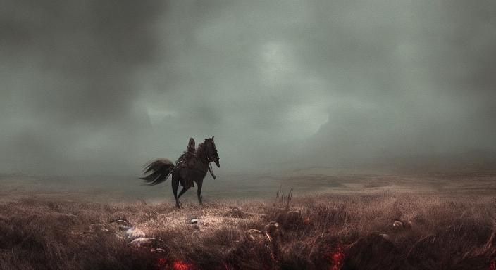 Assassin Battles Beasts in Desolate Wasteland