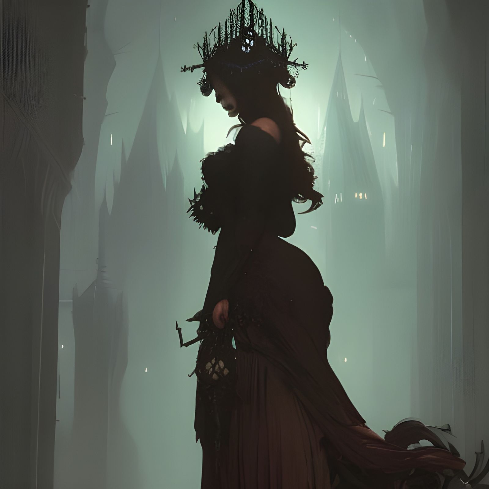 Gothic Queen in Dark Fantasy Style