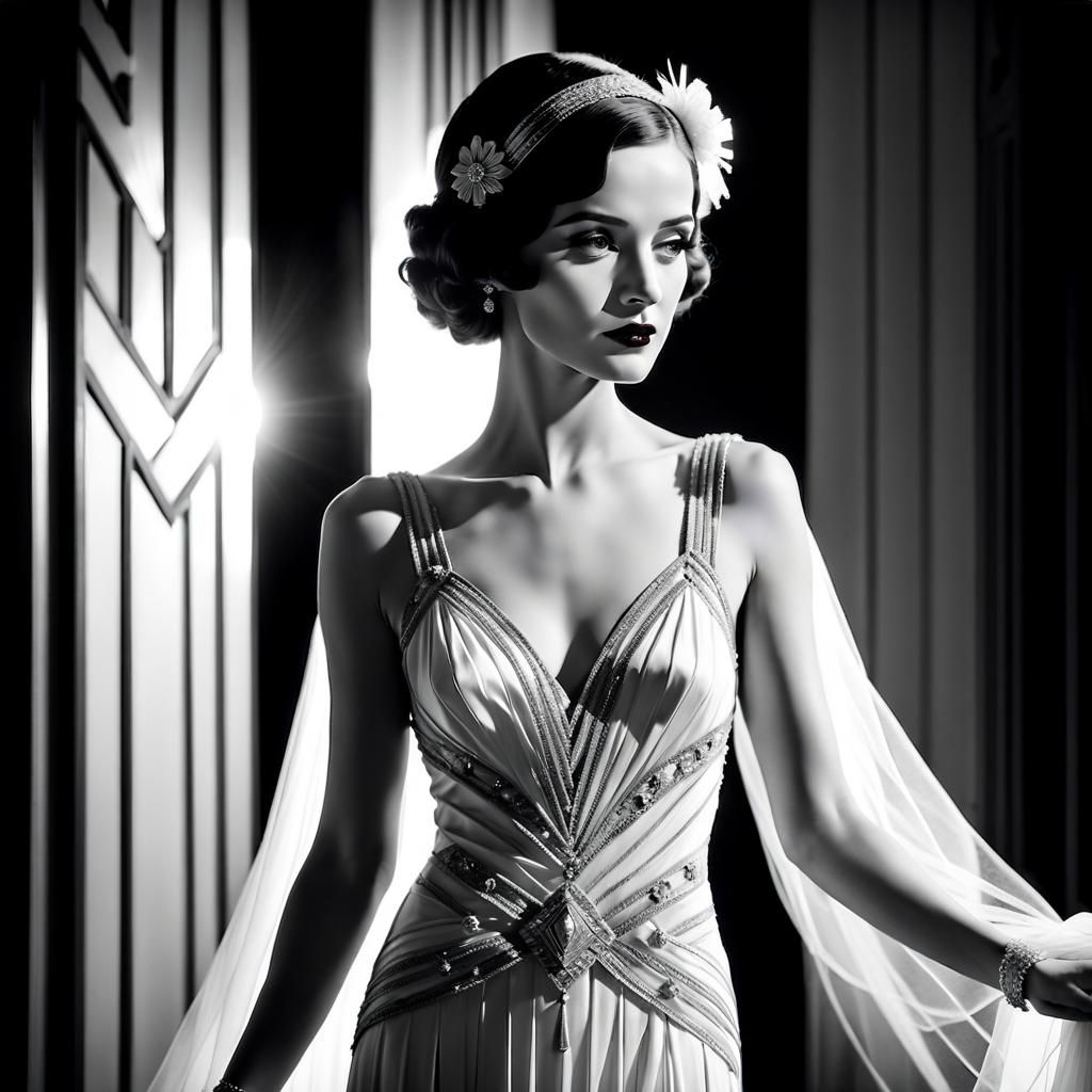 1920s movie star, film still