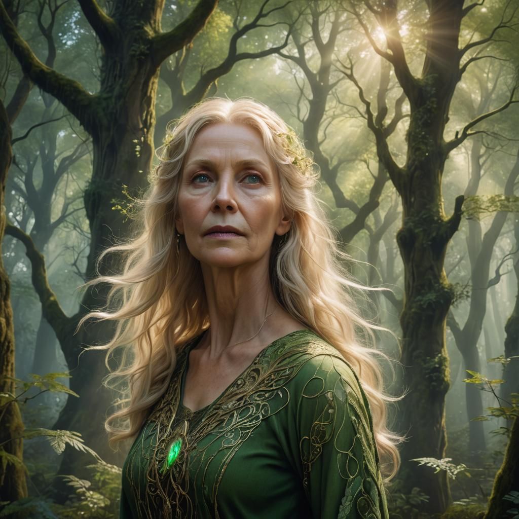 Mystical Forest Portrait of Claudete in Fantasy Style