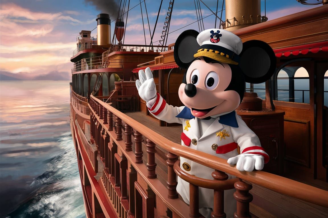 Yogi Bear as Steamboat Willie in Nostalgic Scene