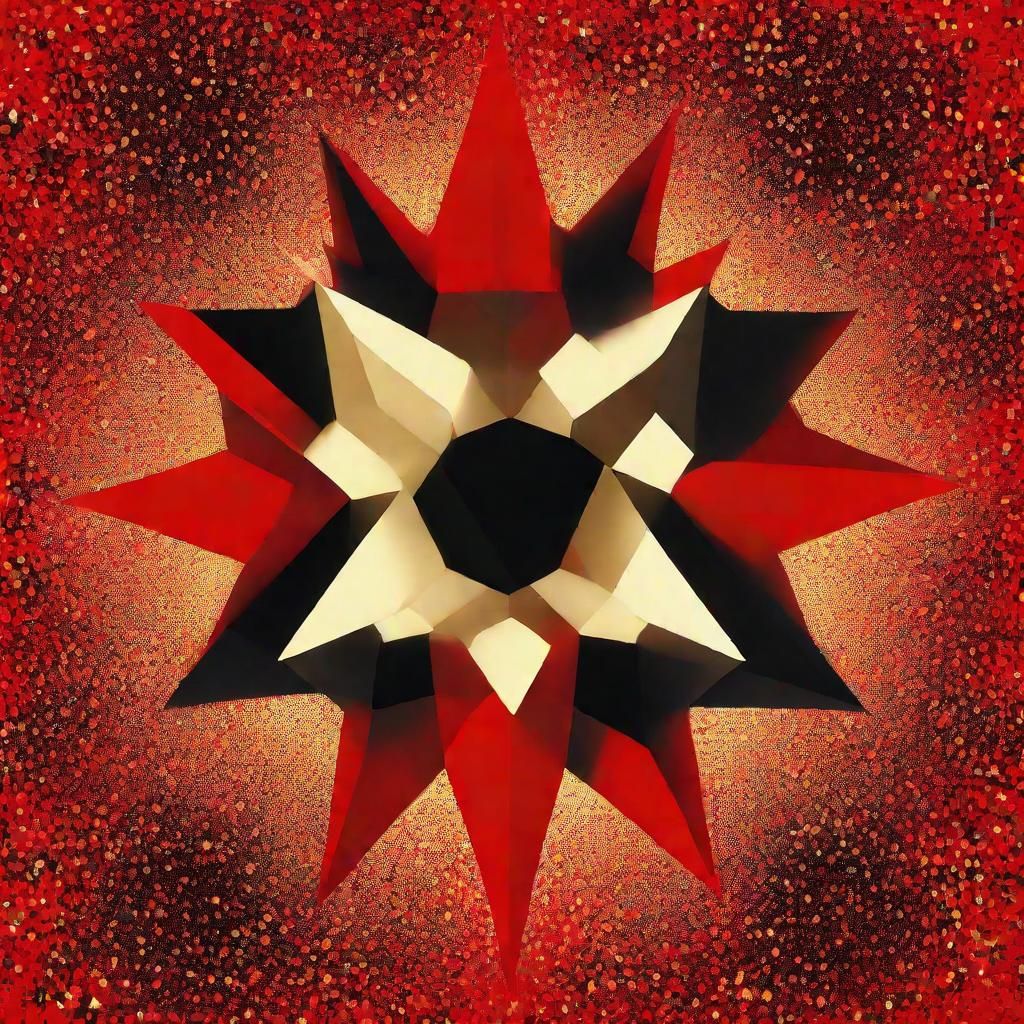 Pop Art Starscape with Geometric Patterns